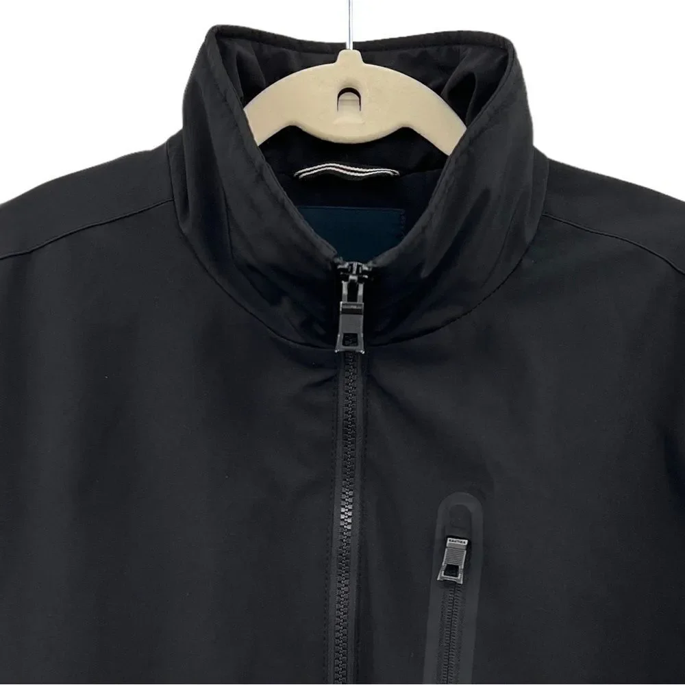 Nautica Black Soft Shell and Fleece Wind and Water Resistant Jacket Size M